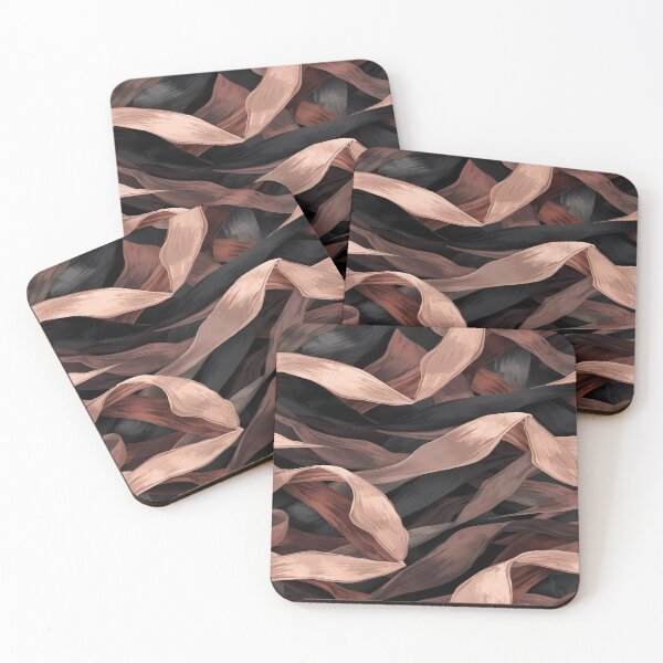 Item preview, Soft Shadow Ribbon Pattern in Blush and Charcoal designed and sold by mari0n980.