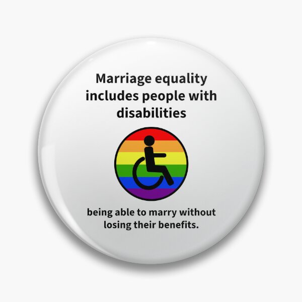 Item preview, Marriage equality includes people with disabilities  designed and sold by Rachel the Artist .