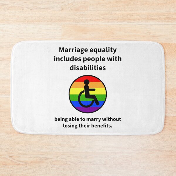 Item preview, Marriage equality includes people with disabilities  designed and sold by Rachel the Artist .