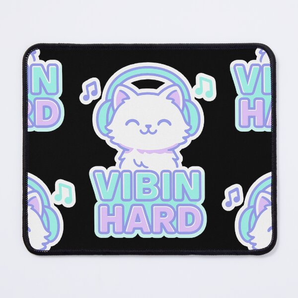 Item preview, Vibin’ Hard Cat Shirt – Chill Headphone Cat Gift designed and sold by WhiskerlyGfx.