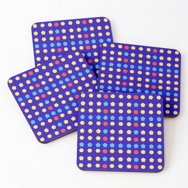 Item preview, Multi Colour Polygons on Dark Blue background pattern designed and sold by fev-rocks.