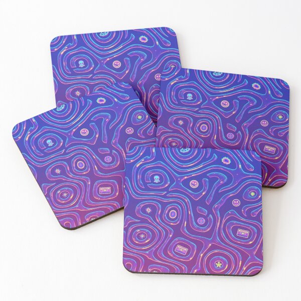 Item preview, Retro Space Trip - Neon Y2K Psychedelic Pattern designed and sold by TSE DESIGN.
