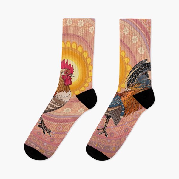 Item preview, rooster sunrise pastel designed and sold by scrummy.