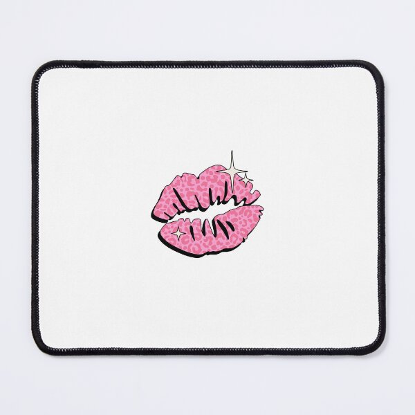 Item preview, Pink Leopard Print Lips Sticker – Glam Y2K Aesthetic Sparkle Kiss Design designed and sold by VelvetPixelXo.