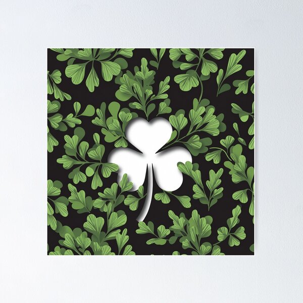 Item preview, St Patricks Day Shamrock Clover Leaf Pattern designed and sold by SassyArtistry.