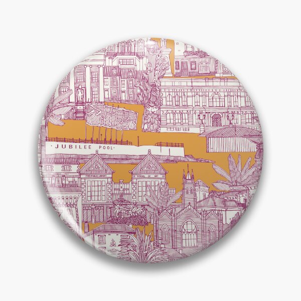 Item preview, Penzance toile fuchsia clementine designed and sold by scrummy.