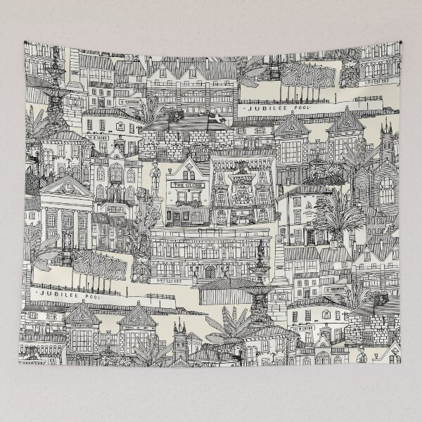 Item preview, Penzance toile black pearl designed and sold by scrummy.