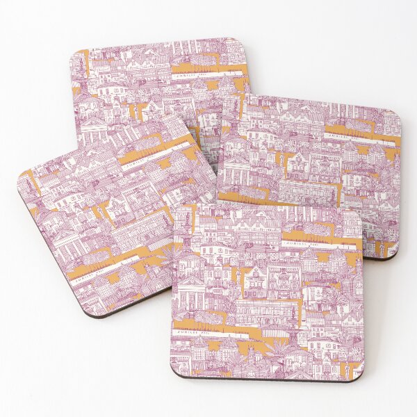 Item preview, Penzance toile fuchsia clementine designed and sold by scrummy.
