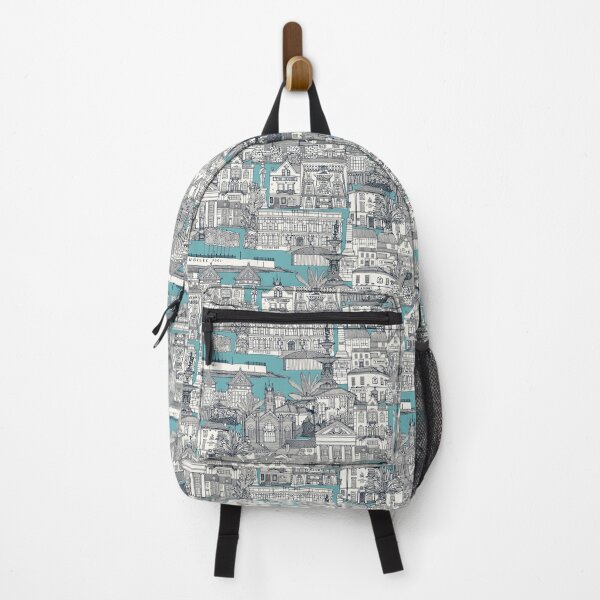 Item preview, Penzance toile indigo turquoise designed and sold by scrummy.