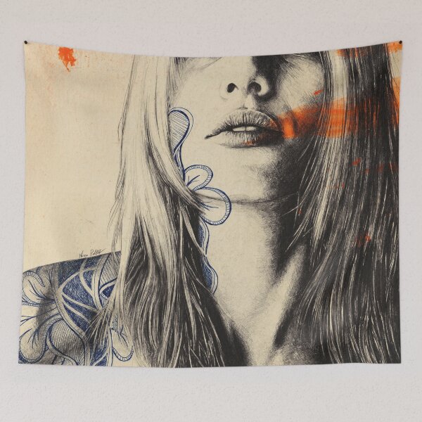 Item preview, Woman Portrait with Doodle Art Tattoo designed and sold by Marco Paludet.