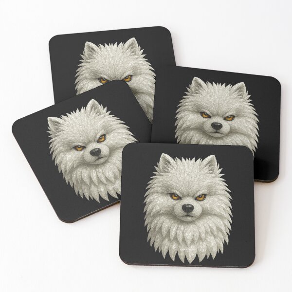 Item preview, Samoyed Dog Portrait Gemstone Mosaic  designed and sold by DigitalGemArt.