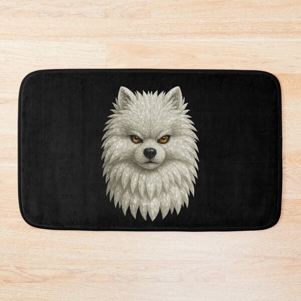 Item preview, Samoyed Dog Portrait Gemstone Mosaic  designed and sold by DigitalGemArt.
