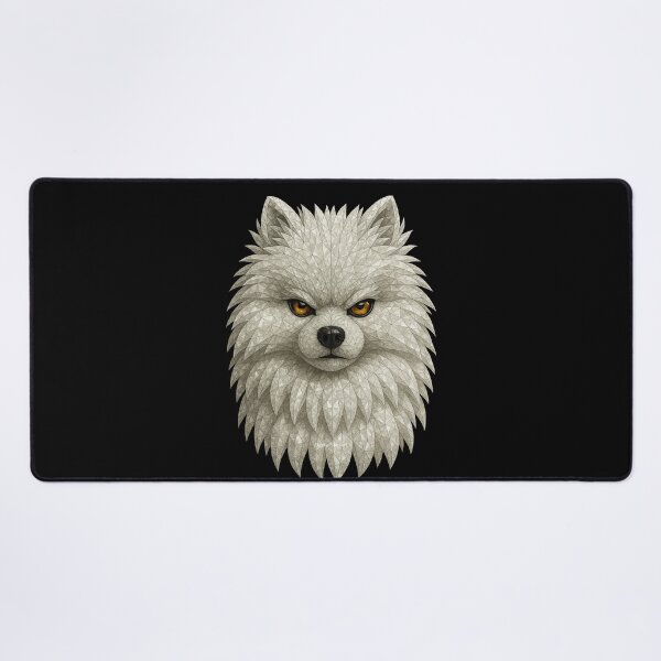Item preview, Samoyed Dog Portrait Gemstone Mosaic  designed and sold by DigitalGemArt.
