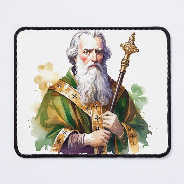 Item preview, Saint Patrick Irish Celtic Illustration Artwork designed and sold by SassyArtistry.