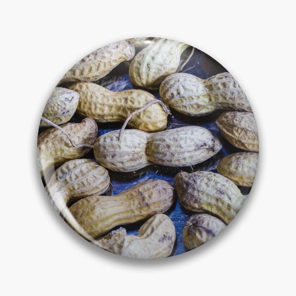 Item preview, Assorted Peanuts in Shells Spread Across Blue Surface for Fresh Farm Produce Display designed and sold by Nmallia.