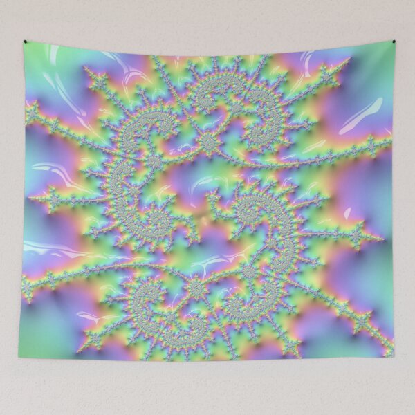 Item preview, Pastel Rainbow Abstract Fractal Artwork  designed and sold by Memes N Lore .