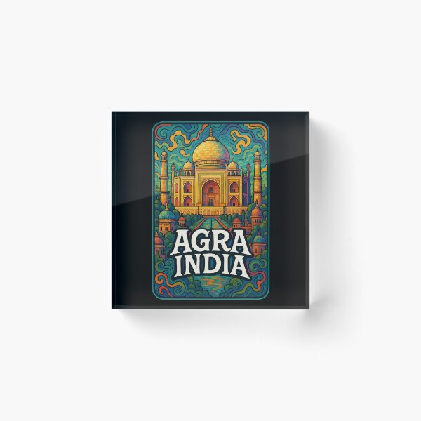 Item preview, Agra Taj Mahal India Trippy Art Travel designed and sold by TomFrontierArt.