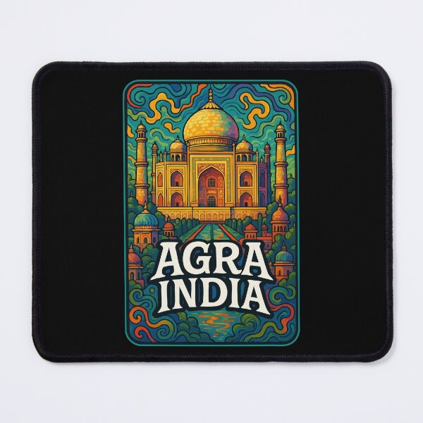 Item preview, Agra Taj Mahal India Trippy Art Travel designed and sold by TomFrontierArt.