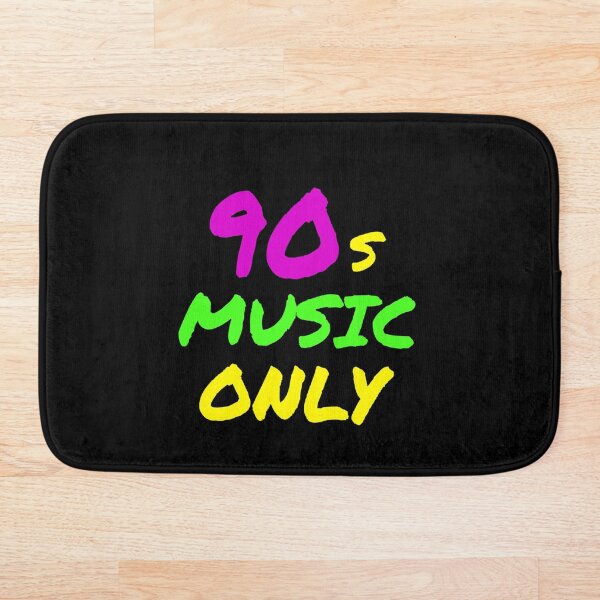 Aperçu de l'œuvre Musique des années 90 uniquement - Esthétique rétro néon avec écriture au pinceau créée et vendue par vividlukas.