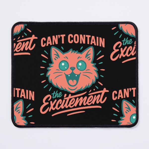 Item preview, Can’t Contain the Excitement Cat Shirt – Hyper Cute Cat Art designed and sold by WhiskerlyGfx.