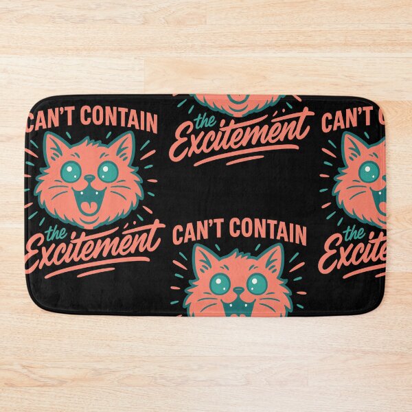 Item preview, Can’t Contain the Excitement Cat Shirt – Hyper Cute Cat Art designed and sold by WhiskerlyGfx.
