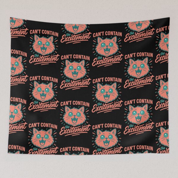 Item preview, Can’t Contain the Excitement Cat Shirt – Hyper Cute Cat Art designed and sold by WhiskerlyGfx.