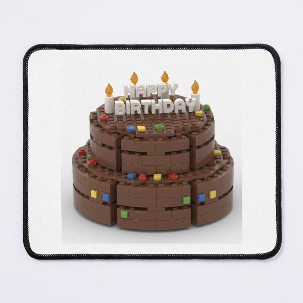 Item preview, Chocolate birthday Cake building blocks block brick bricks party celebration children kids designed and sold by CheeseBlueprint.