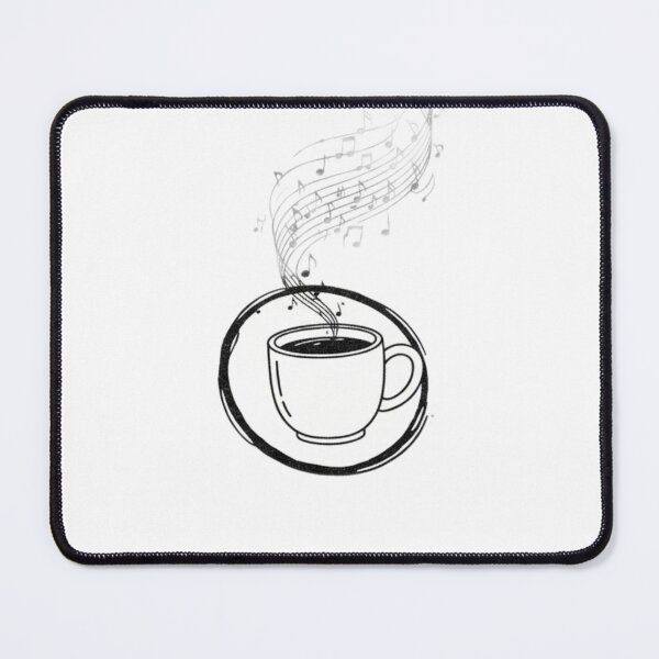 Item preview, Morning Melodies - Coffee and Music Notes Art designed and sold by ELIAS BRICK INTELLIGENT GROOVE.