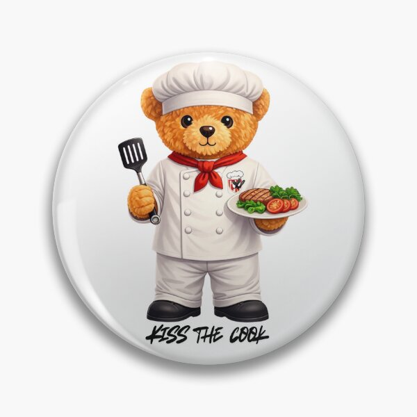 Item preview, Cute Chef Teddy Bear with Spatula and Steak - Culinary Gift for Cooks designed and sold by CuteBear87.