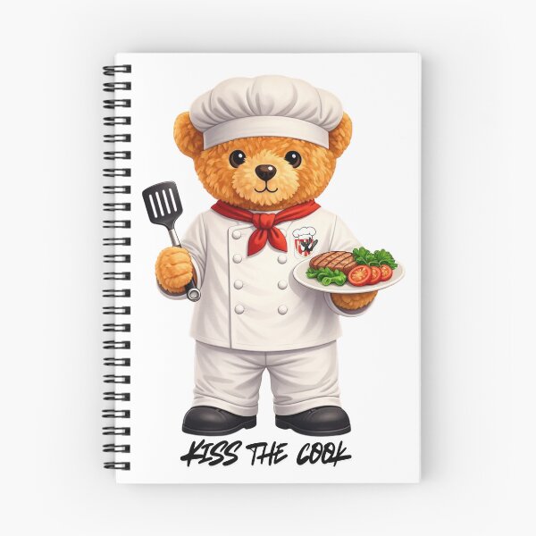 Item preview, Cute Chef Teddy Bear with Spatula and Steak - Culinary Gift for Cooks designed and sold by CuteBear87.
