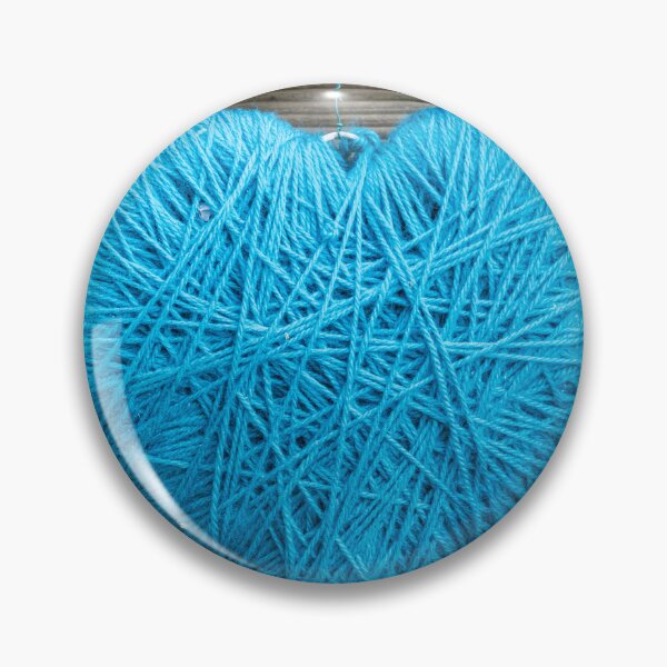 Item preview, Blue Yarn Heart Handmade Ornament Hanging From Wooden Planks With Red Hook designed and sold by Nmallia.