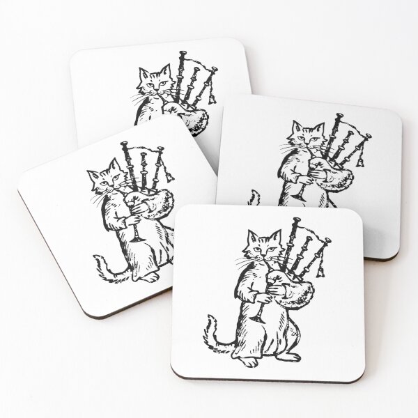 Item preview, Ugly Medieval Cat Playing Bagpipes designed and sold by SignumShop.