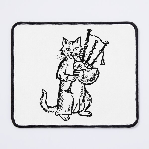 Item preview, Ugly Medieval Cat Playing Bagpipes designed and sold by SignumShop.