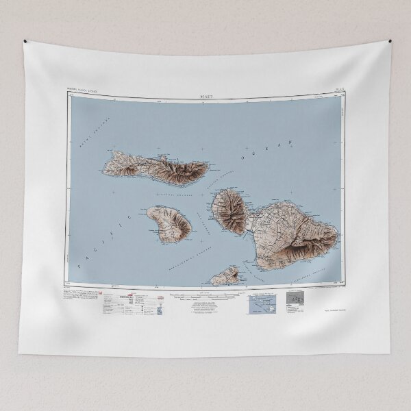 Item preview, Vintage Map of Maui Hawaii designed and sold by parmarmedia.