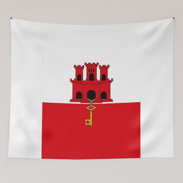 Item preview, Vertical Gibraltar Flag Design designed and sold by NTGUILTY.