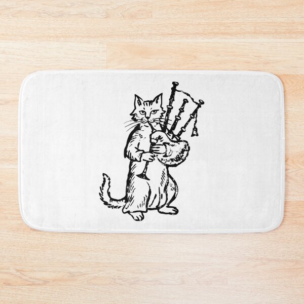 Item preview, Ugly Medieval Cat Playing Bagpipes designed and sold by SignumShop.