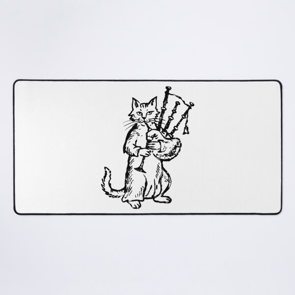 Item preview, Ugly Medieval Cat Playing Bagpipes designed and sold by SignumShop.