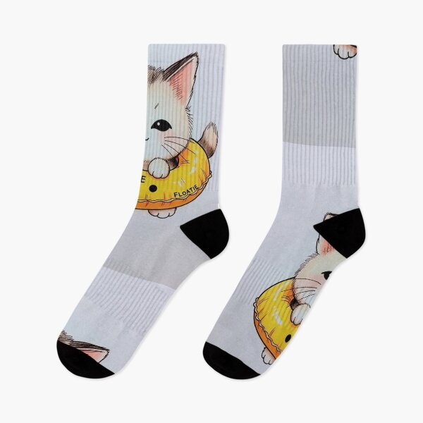 Item preview, Cute Cat Donut Float Summer Sticker designed and sold by SassyArtistry.