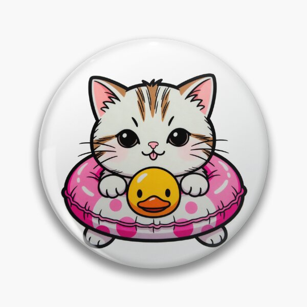 Item preview, Cute Cat In Pink Donut Pool Float designed and sold by SassyArtistry.