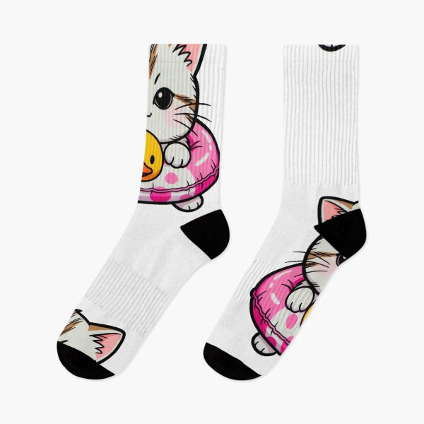 Item preview, Cute Cat In Pink Donut Pool Float designed and sold by SassyArtistry.