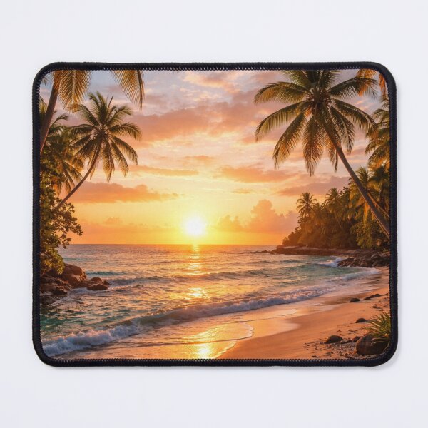 Item preview, Golden Sunset on Tropical Beach designed and sold by JuViRo.