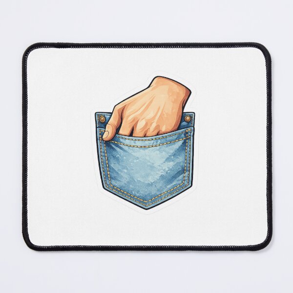 Item preview, Pocket Hand Sticker – Minimal Everyday Gesture Illustration designed and sold by Ahmed Elgendy.