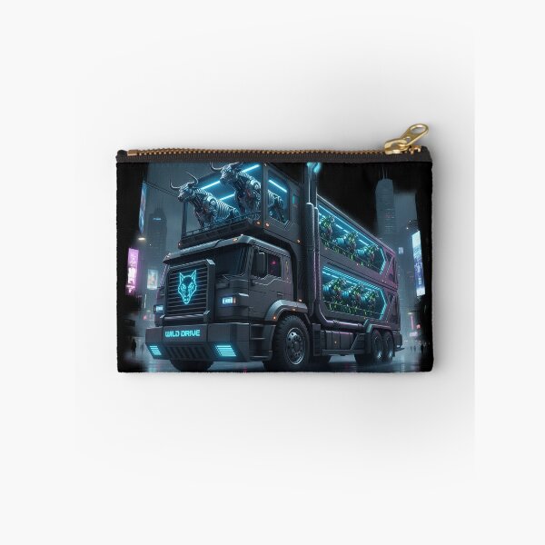 Item preview, Cyberpunk Bull Transporter - Sci-Fi Neon Cargo Rig - Wild Drive designed and sold by BounoWorld.