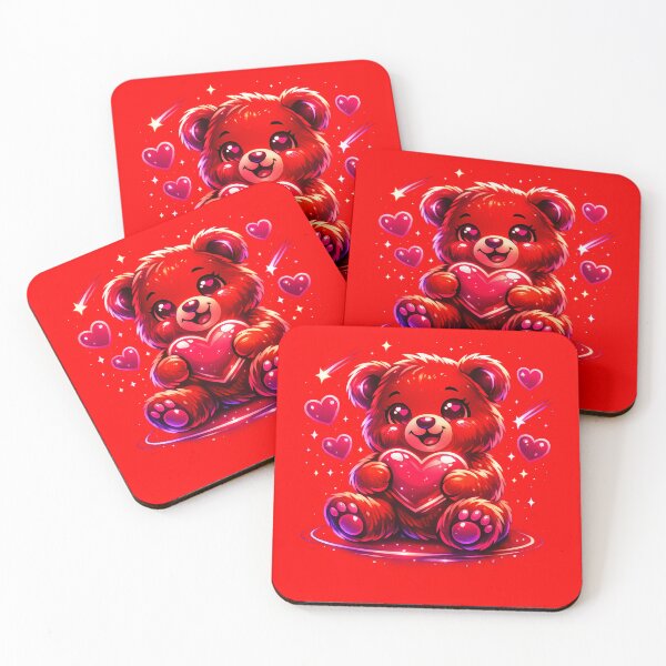 Item preview, Copy of Cute Kawaii Teddy Bear Holding Red Heart - Valentine's Day Aesthetic designed and sold by Culture Atlas .
