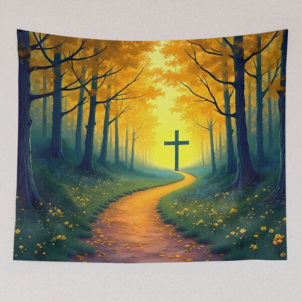 Item preview, Forest Path to Cross - Christian Faith designed and sold by Pastor Reeves Studio.