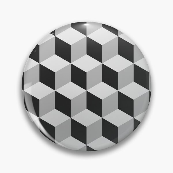 Item preview, Black and White Isometric 3D Cubes Pattern designed and sold by patternsoup.