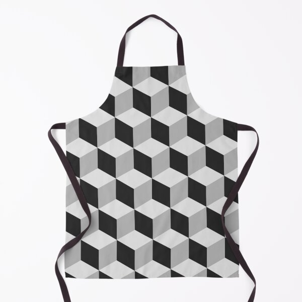 Item preview, Black and White Isometric 3D Cubes Pattern designed and sold by patternsoup.