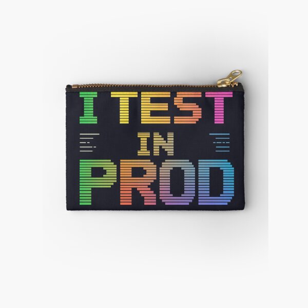 Item preview, I Test in Prod – Retro Pixel Art Programmer Humor designed and sold by PXEpic.