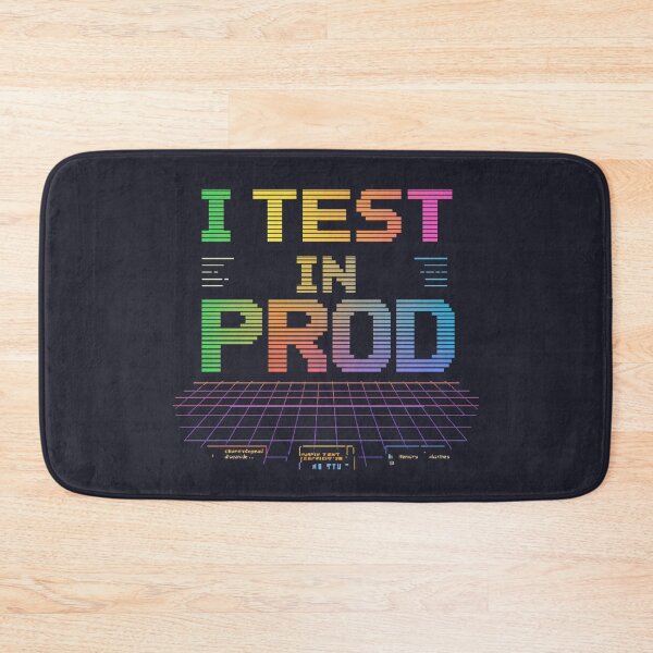 Item preview, I Test in Prod – Retro Pixel Art Programmer Humor designed and sold by PXEpic.