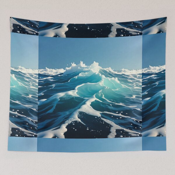 Item preview, Blue Ocean Waves Sea Water Surface designed and sold by SassyArtistry.